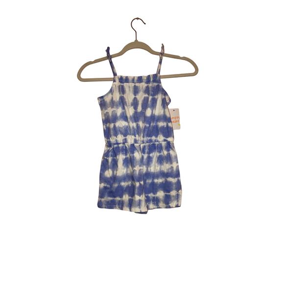 NWT Jumping Beans blue and white tie-dye romper size 6 - Picture 1 of 5